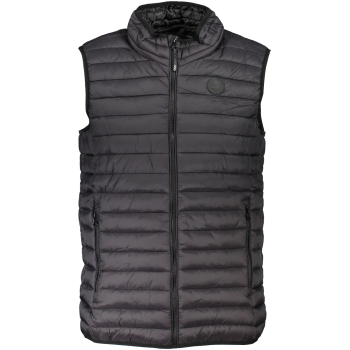 GIAN MARCO VENTURI BLACK MEN'S SLEEVELESS JACKET