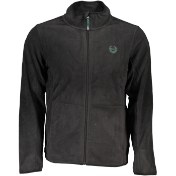 GIAN MARCO VENTURI MEN'S BLACK ZIPPED SWEATSHIRT