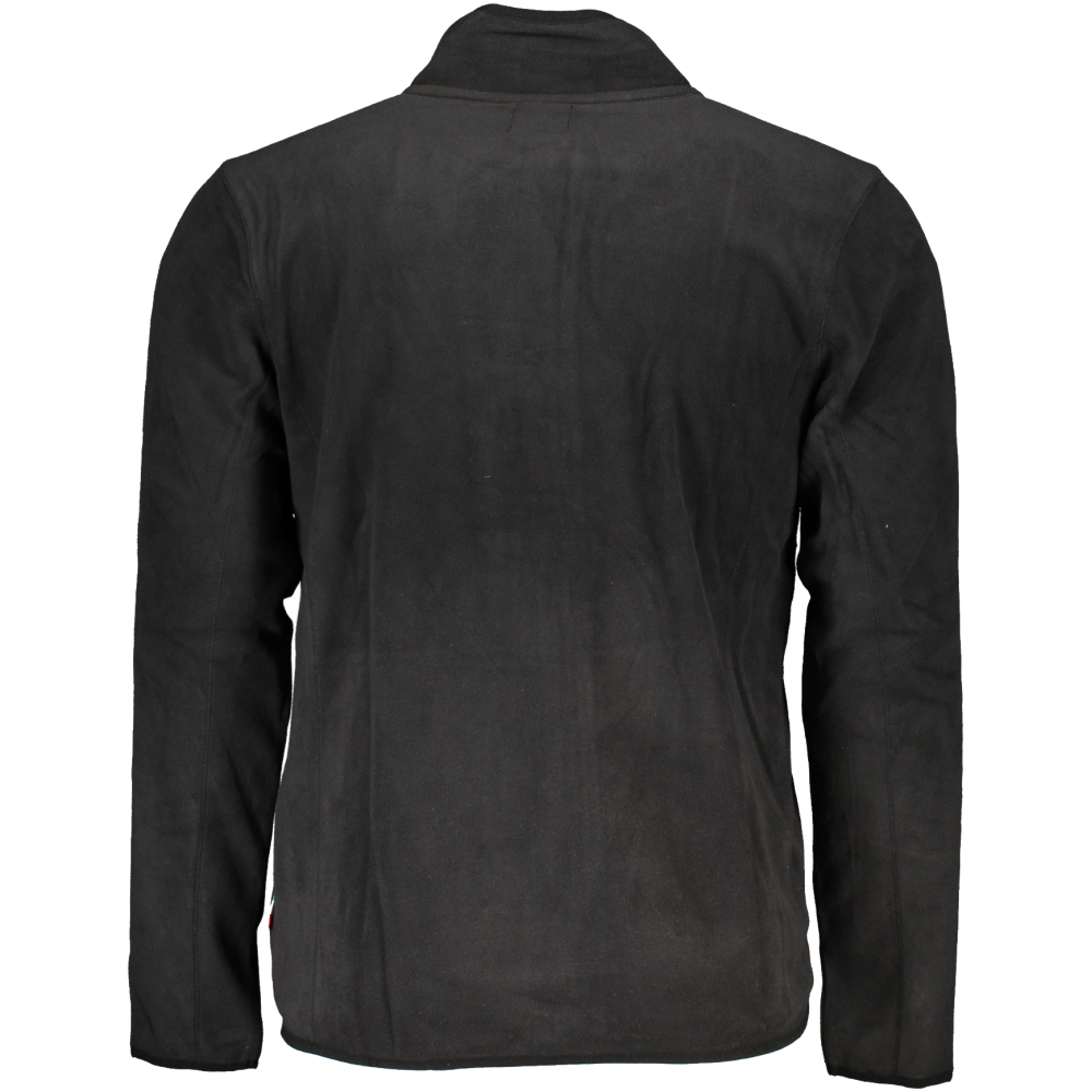 GIAN MARCO VENTURI MEN'S BLACK ZIPPED SWEATSHIRT