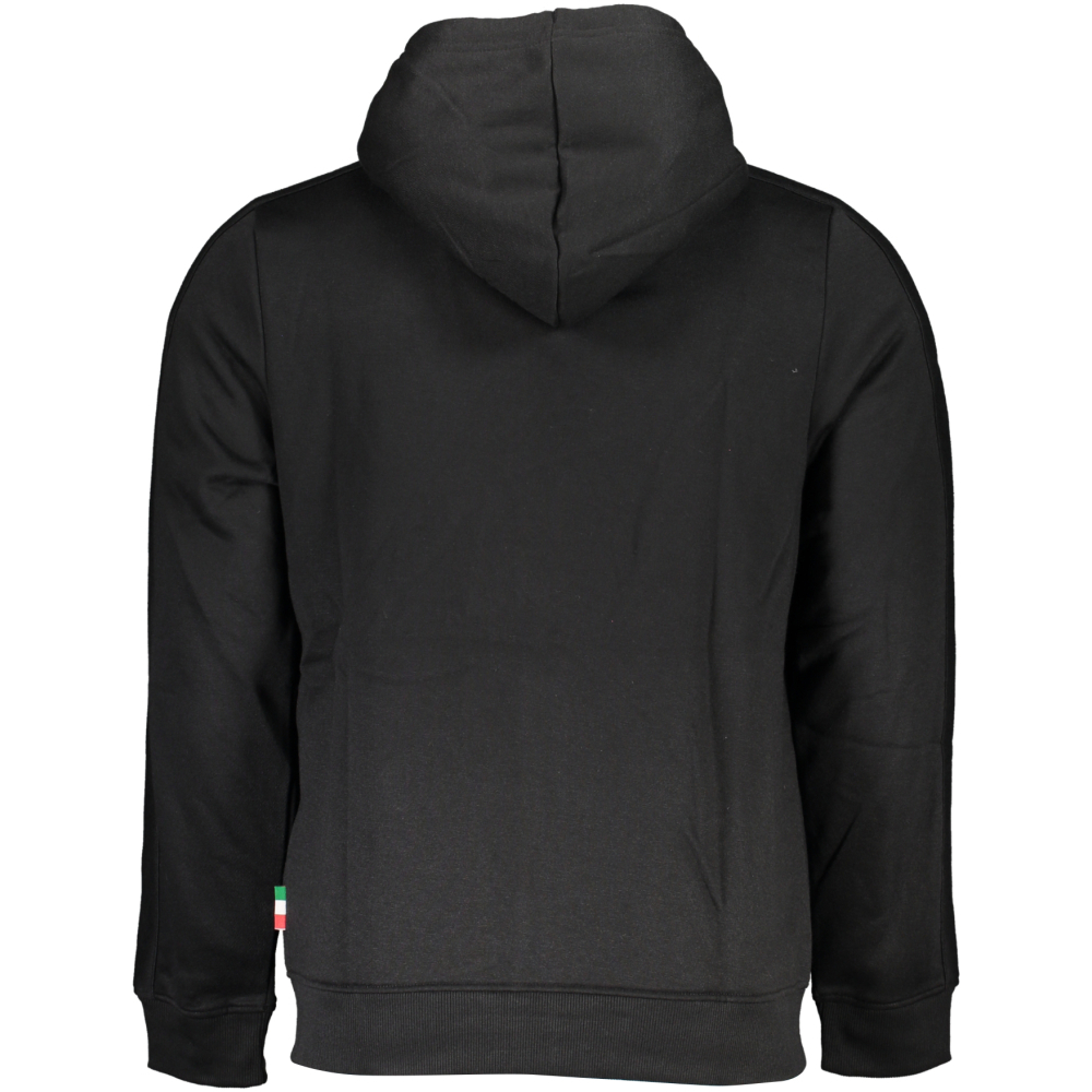 GIAN MARCO VENTURI MEN'S BLACK ZIPPED HOODY