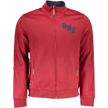GIAN MARCO VENTURI MEN'S RED ZIPPED SWEATSHIRT