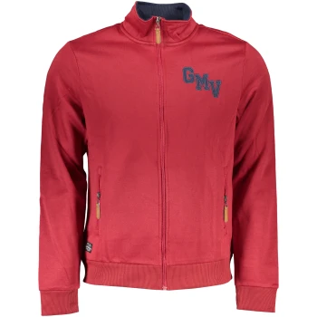 GIAN MARCO VENTURI MEN'S RED ZIPPED SWEATSHIRT