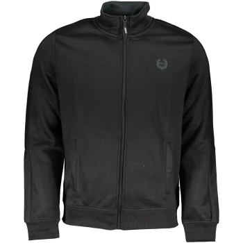 GIAN MARCO VENTURI MEN'S BLACK ZIPPED SWEATSHIRT