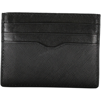 TOMMY HILFIGER MEN'S BLACK LEATHER WALLET