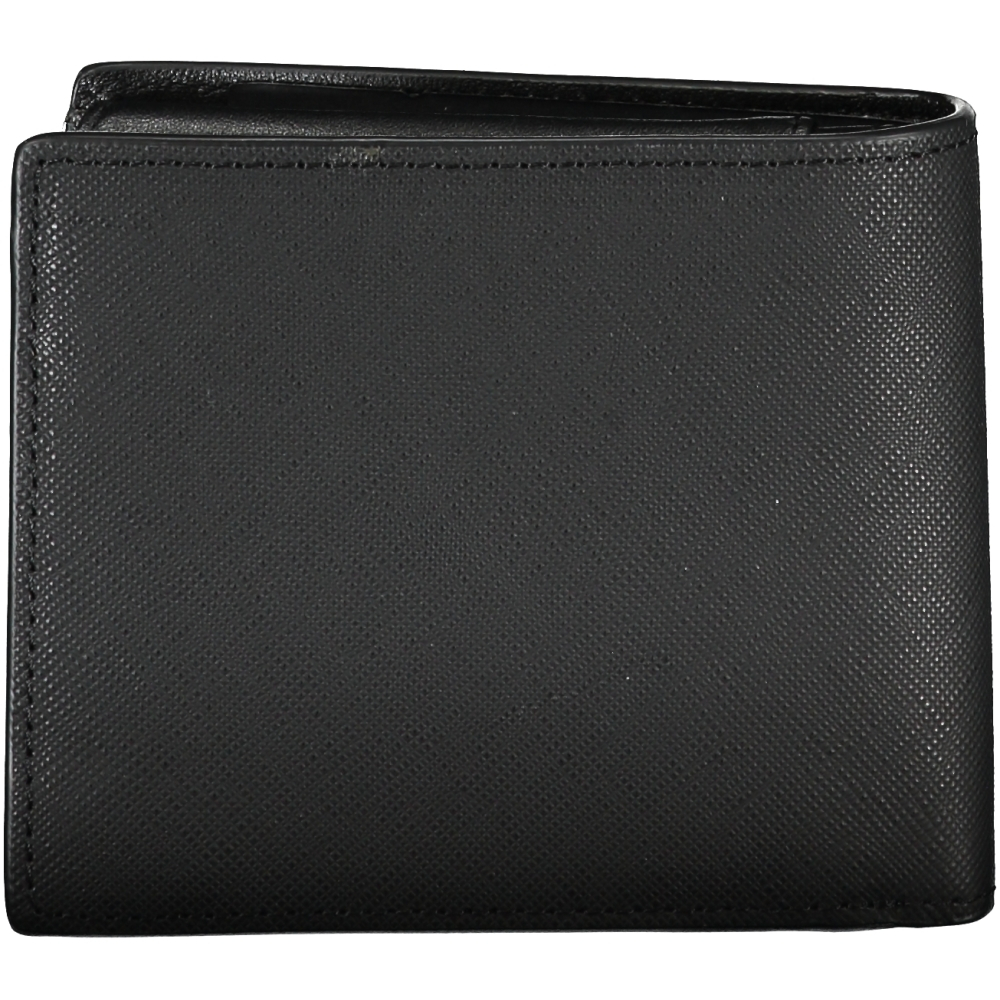 TOMMY HILFIGER MEN'S BLACK LEATHER WALLET