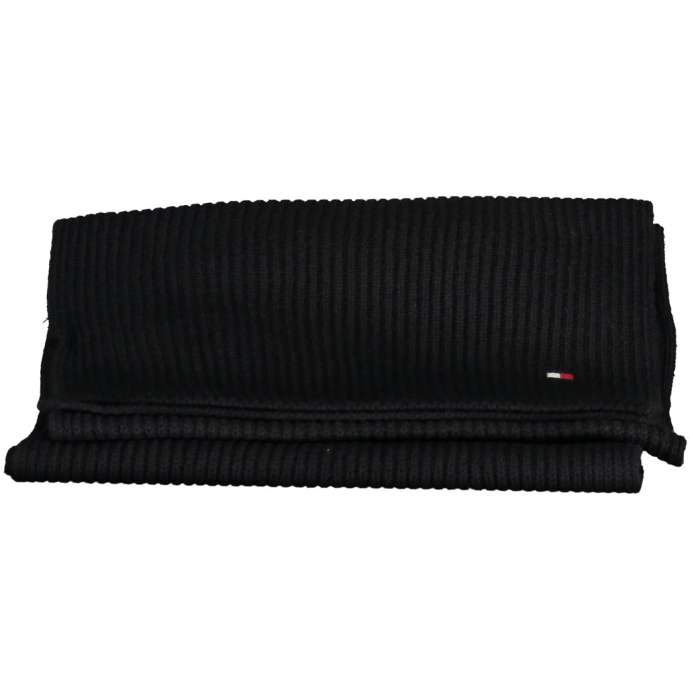 TOMMY HILFIGER MEN'S BLACK SCARF