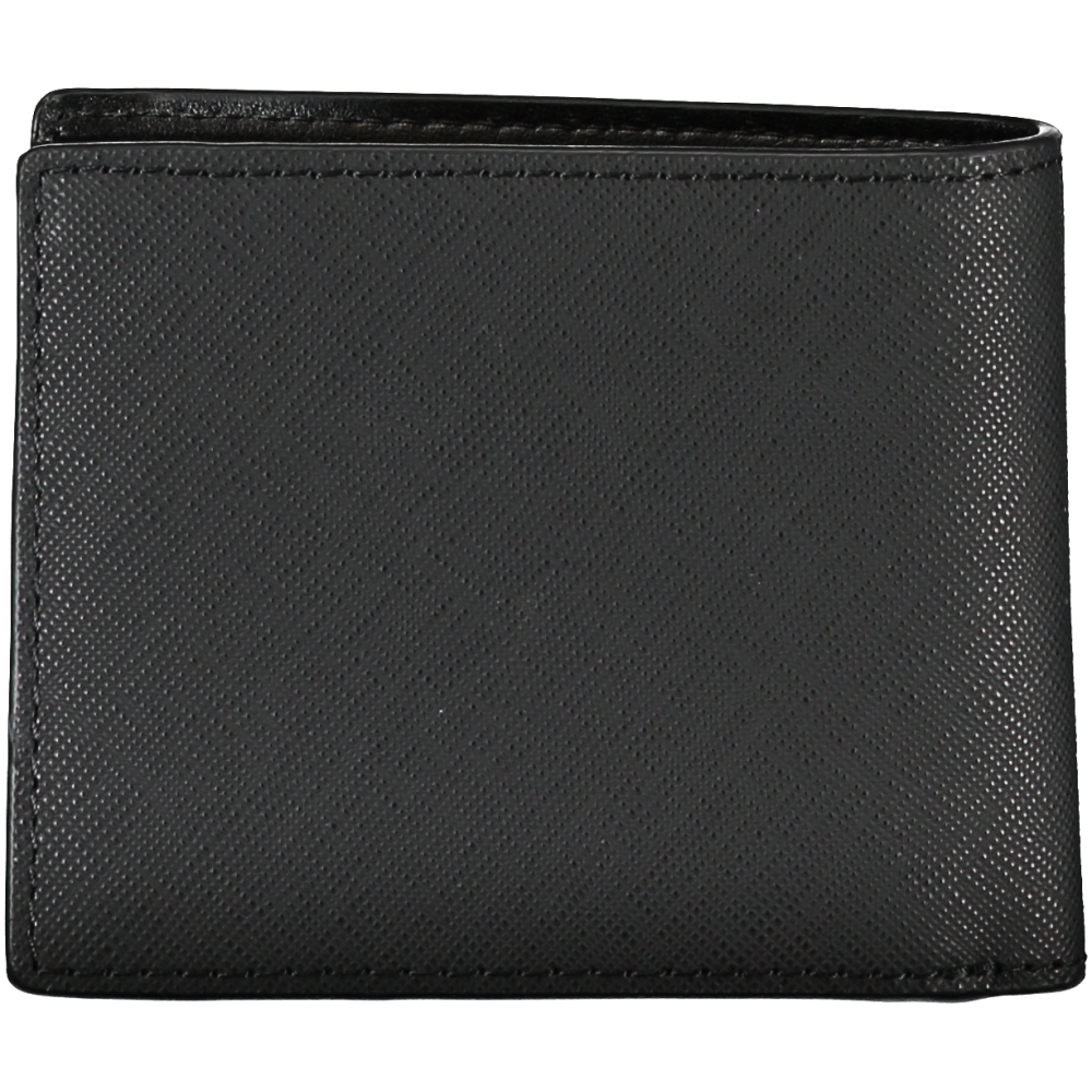 TOMMY HILFIGER MEN'S BLACK LEATHER WALLET