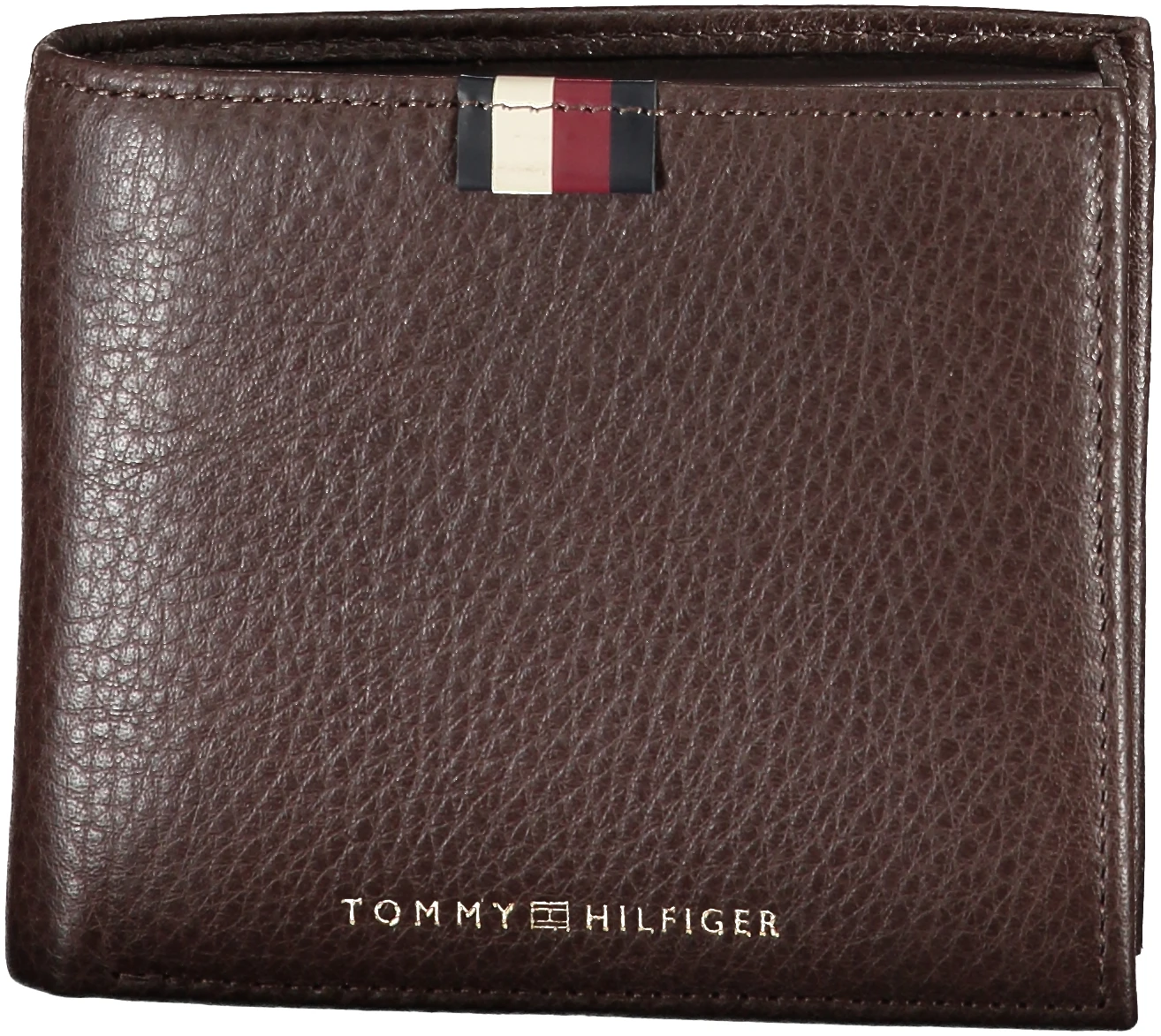 TOMMY HILFIGER MEN'S BROWN LEATHER WALLET TOMMY HILFIGER MEN'S BROWN LEATHER WALLET