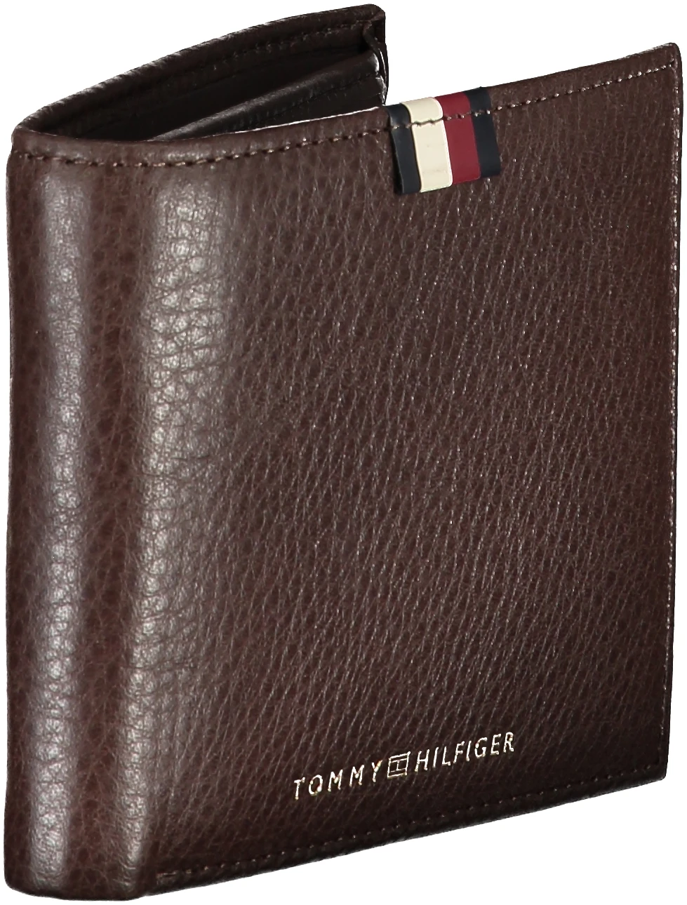 TOMMY HILFIGER MEN'S BROWN LEATHER WALLET TOMMY HILFIGER MEN'S BROWN LEATHER WALLET
