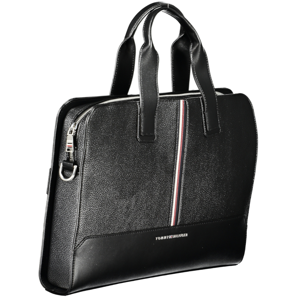 TOMMY HILFIGER BLACK MAN BRIEFCASE