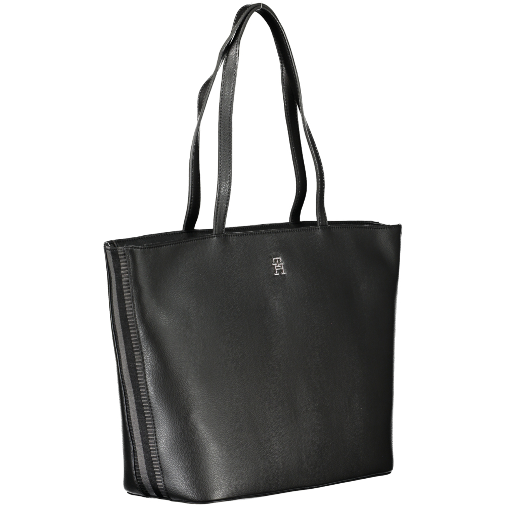 TOMMY HILFIGER BLACK WOMEN'S SHOPPING BAG