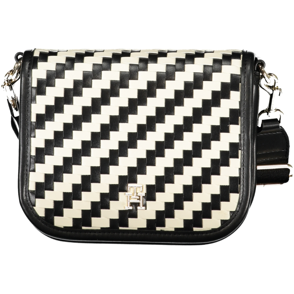TOMMY HILFIGER BLACK AND WHITE SHOULDER BAG