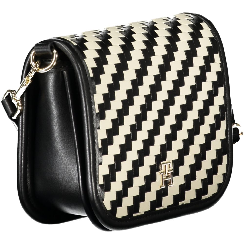 TOMMY HILFIGER BLACK AND WHITE SHOULDER BAG