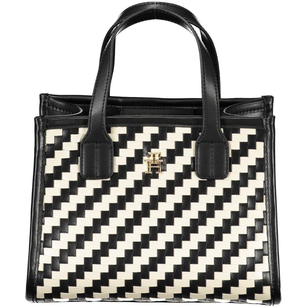 TOMMY HILFIGER BLACK AND WHITE WOMEN'S HANDBAG