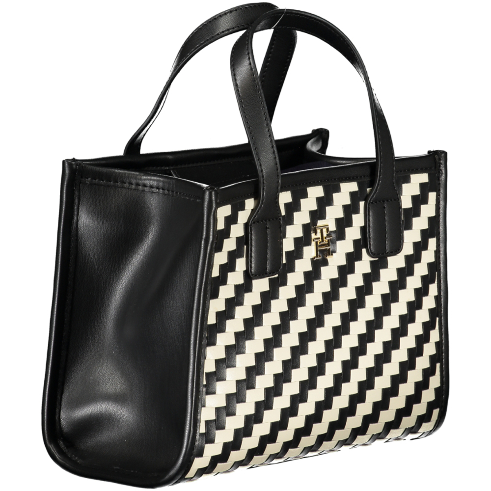 TOMMY HILFIGER BLACK AND WHITE WOMEN'S HANDBAG