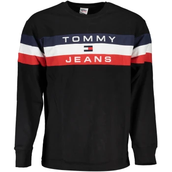 TOMMY HILFIGER MEN'S LONG SLEEVE BLACK T-SHIRT