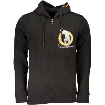 CAVALLI CLASS MEN'S BLACK ZIPPED HOODY