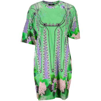 CAVALLI CLASS WOMEN'S SHORT GREEN DRESS CAVALLI CLASS WOMEN'S SHORT GREEN DRESS