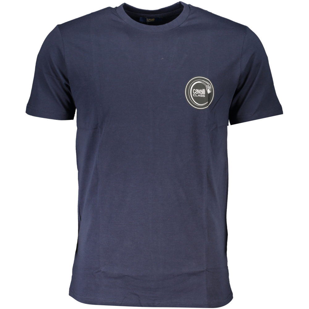 CAVALLI CLASS MEN'S NAVY BLUE T-SHIRT