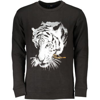 CAVALLI CLASS MEN'S BLACK SWEATSHIRT