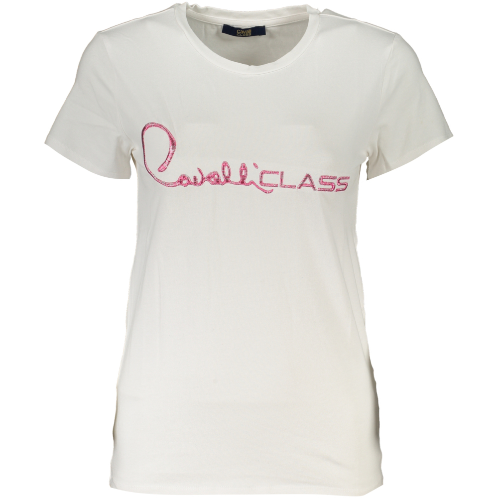 CAVALLI CLASS WOMEN'S WHITE T-SHIRT