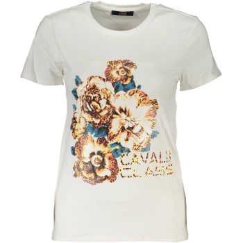 CAVALLI CLASS WOMEN'S WHITE T-SHIRT