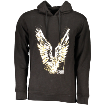 CAVALLI CLASS MEN'S BLACK HOODY