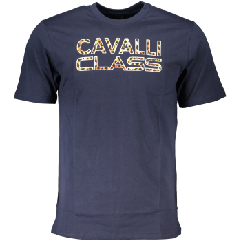 CAVALLI CLASS MEN'S NAVY BLUE T-SHIRT