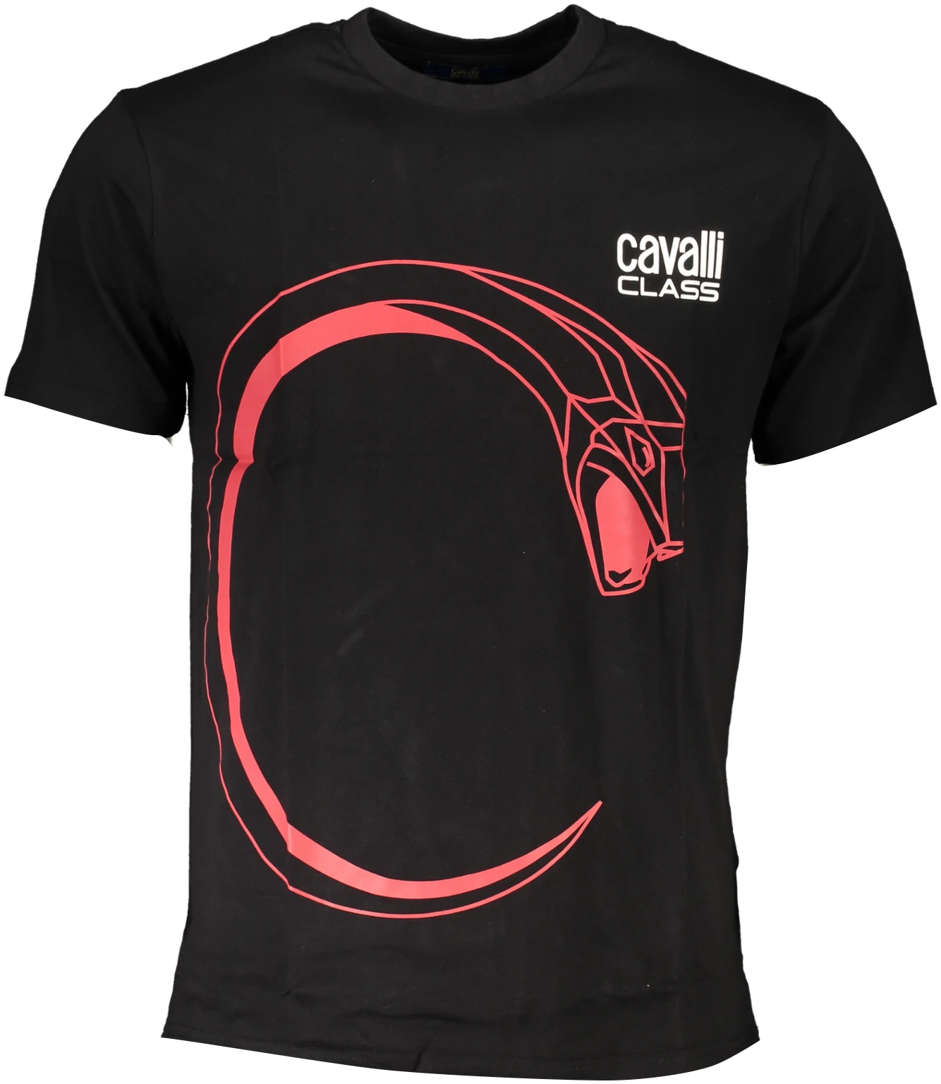 CAVALLI CLASS MEN'S BLACK T-SHIRT CAVALLI CLASS MEN'S BLACK T-SHIRT
