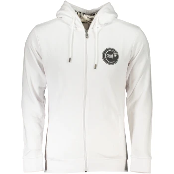 CAVALLI CLASS MEN'S WHITE ZIPPED HOODIE