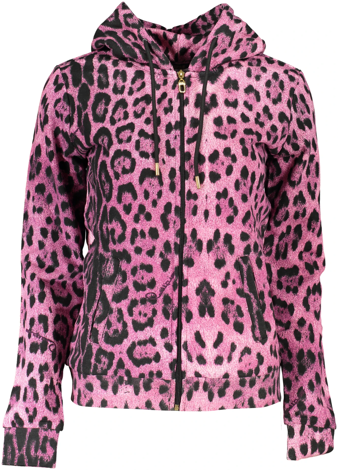 CAVALLI CLASS WOMEN'S PINK ZIPPED HOODY CAVALLI CLASS WOMEN'S PINK ZIPPED HOODY