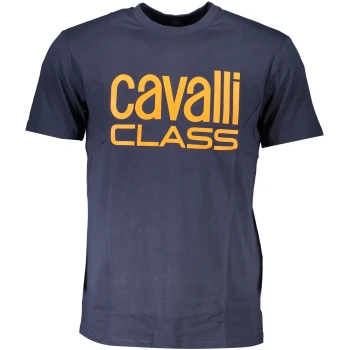 CAVALLI CLASS MEN'S NAVY BLUE T-SHIRT