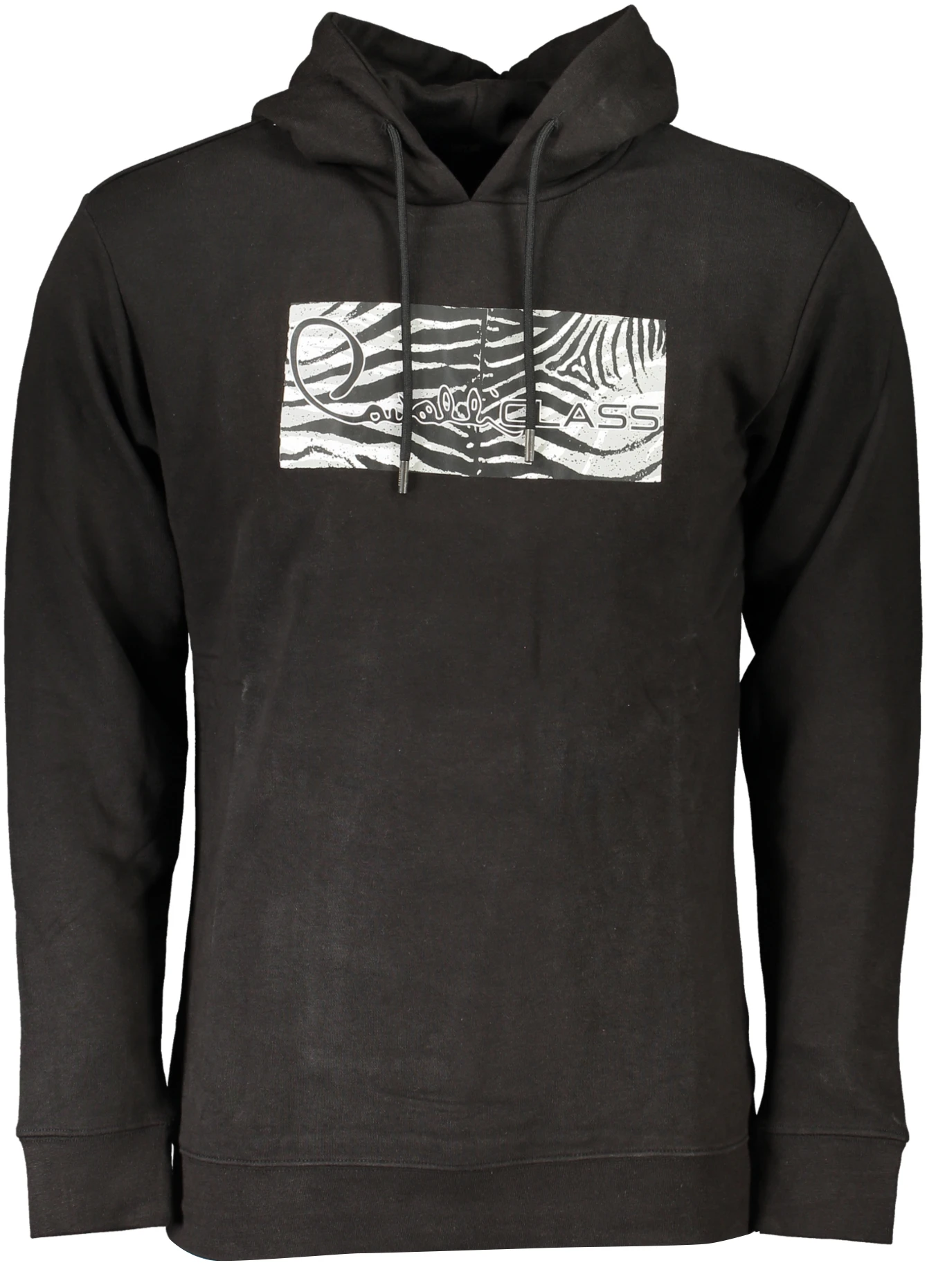 CAVALLI CLASS MEN'S BLACK HOODIE CAVALLI CLASS MEN'S BLACK HOODIE