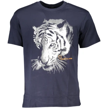 CAVALLI CLASS MEN'S NAVY BLUE T-SHIRT