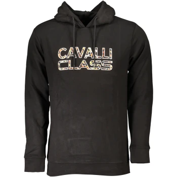 CAVALLI CLASS MEN'S BLACK HOODIE