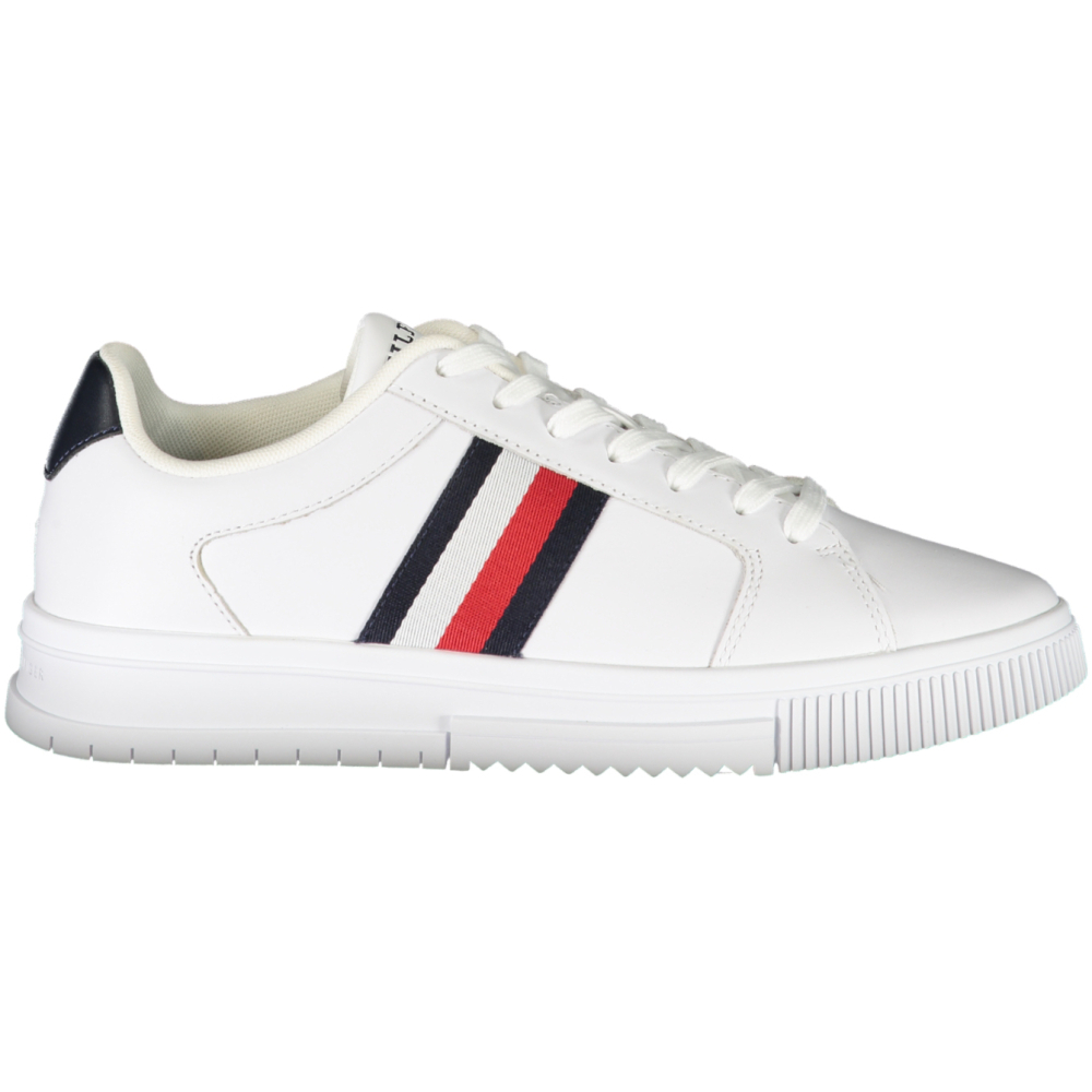 TOMMY HILFIGER MEN'S WHITE TRAINERS