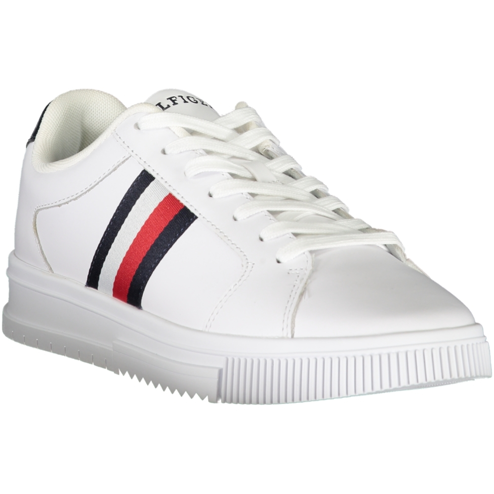 TOMMY HILFIGER MEN'S WHITE TRAINERS