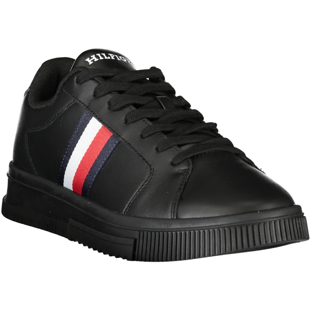 TOMMY HILFIGER BLACK MEN'S TRAINERS