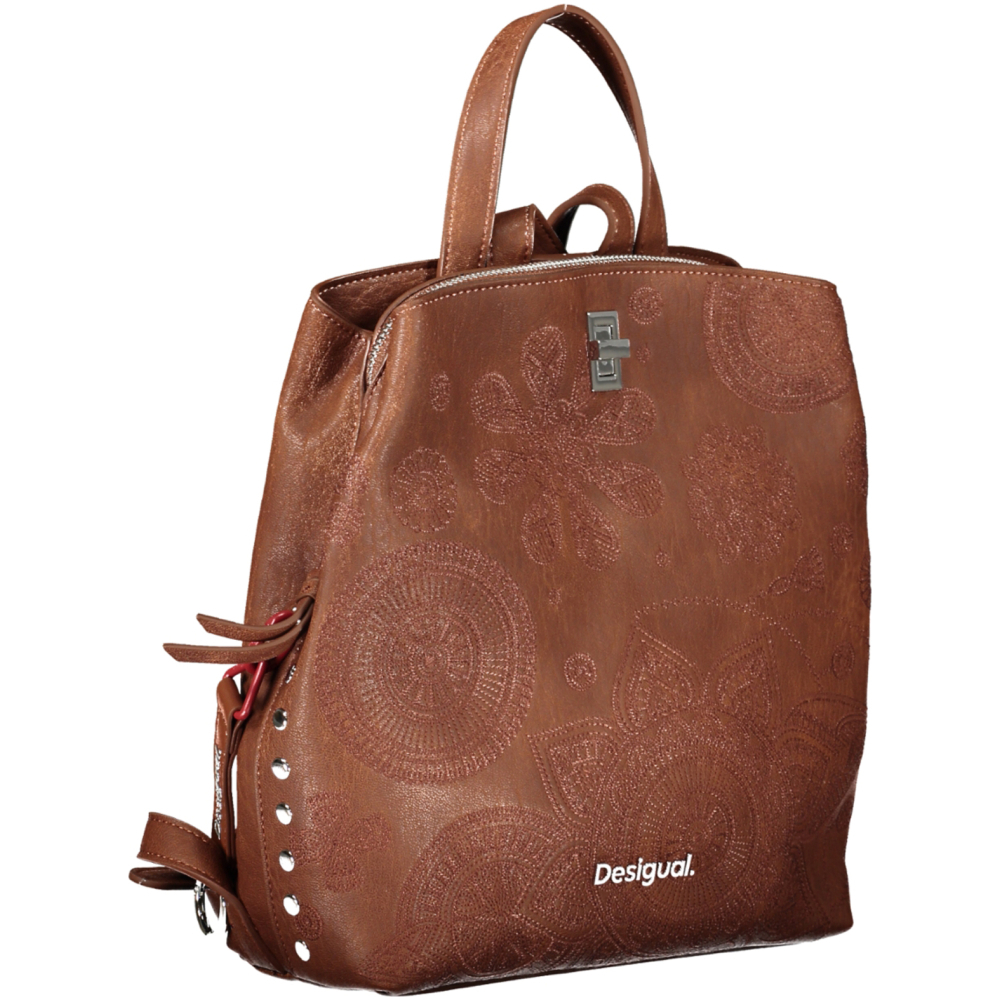 DESIGUAL WOMEN'S BROWN BACKPACK