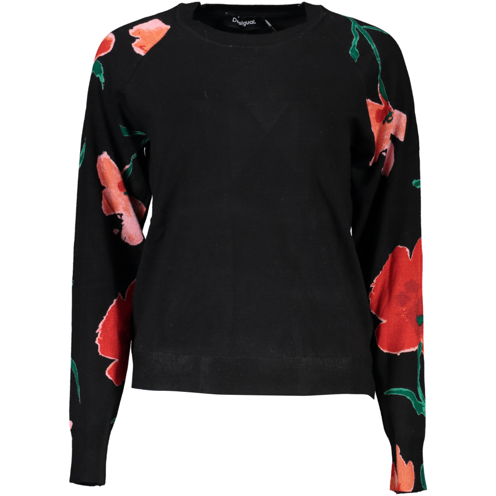 DESIGUAL BLACK WOMEN'S SWEATER