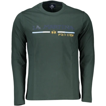 LA MARTINA GREEN MEN'S LONG SLEEVE T-SHIRT