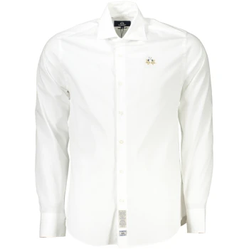 LA MARTINA MEN'S WHITE SLIM FIT SHIRT LA MARTINA MEN'S WHITE SLIM FIT SHIRT