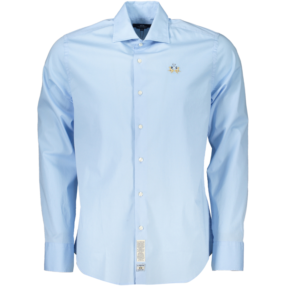 LA MARTINA MEN'S SLIM FIT BLUE SHIRT