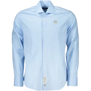 LA MARTINA MEN'S SLIM FIT BLUE SHIRT LA MARTINA MEN'S SLIM FIT BLUE SHIRT