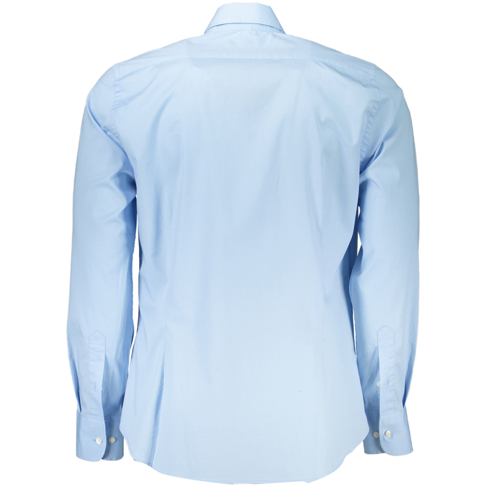 LA MARTINA MEN'S SLIM FIT BLUE SHIRT