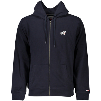 TOMMY HILFIGER MEN'S NAVY BLUE ZIPPED HOODIE TOMMY HILFIGER MEN'S NAVY BLUE ZIPPED HOODIE