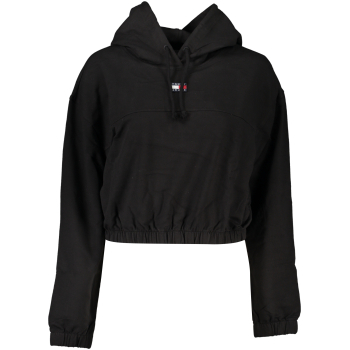 TOMMY HILFIGER WOMEN'S BLACK HOODIE TOMMY HILFIGER WOMEN'S BLACK HOODIE