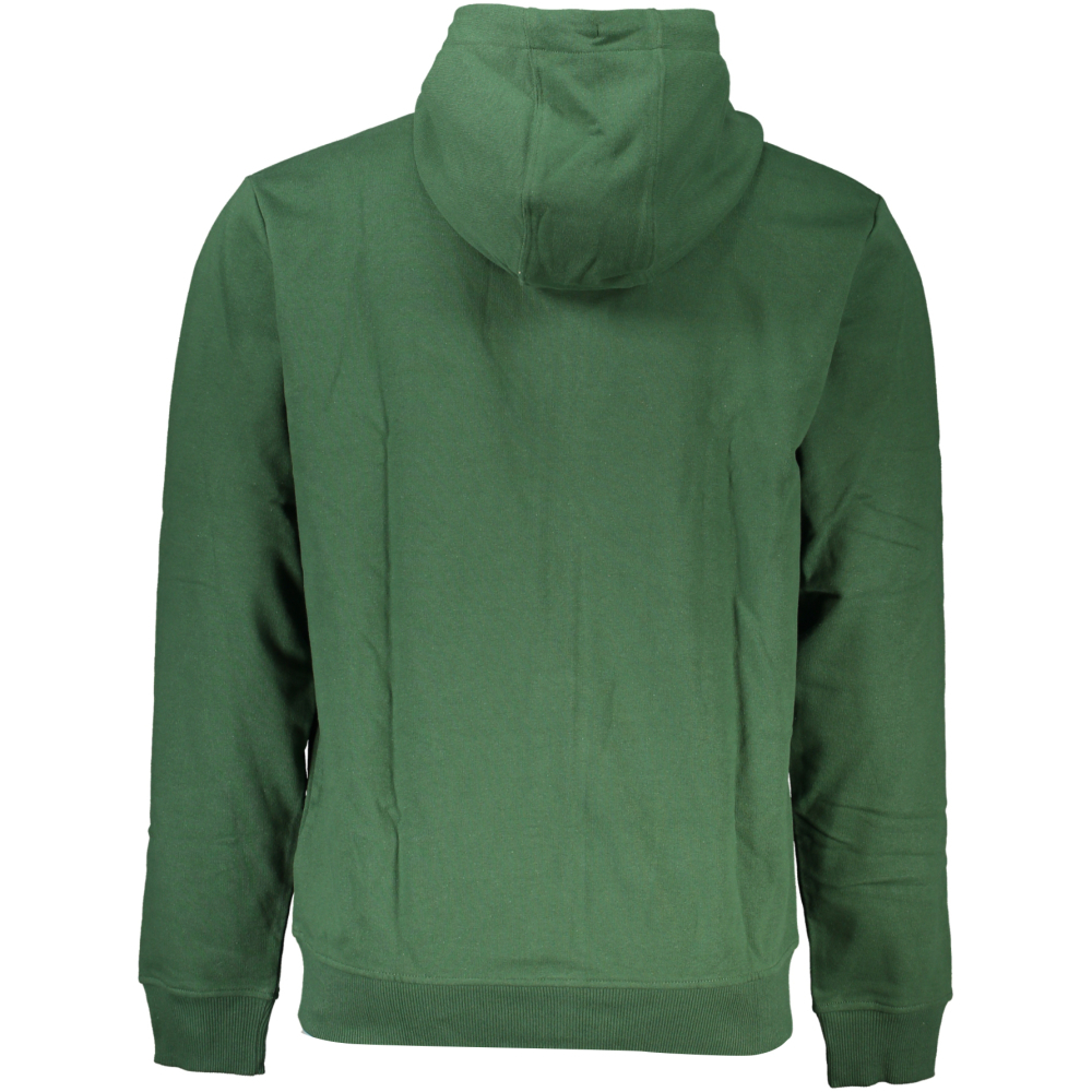 TOMMY HILFIGER MEN'S GREEN ZIPPED HOODIE