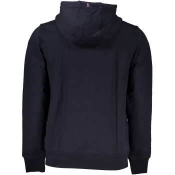 TOMMY HILFIGER MEN'S NAVY BLUE ZIPPED HOODIE