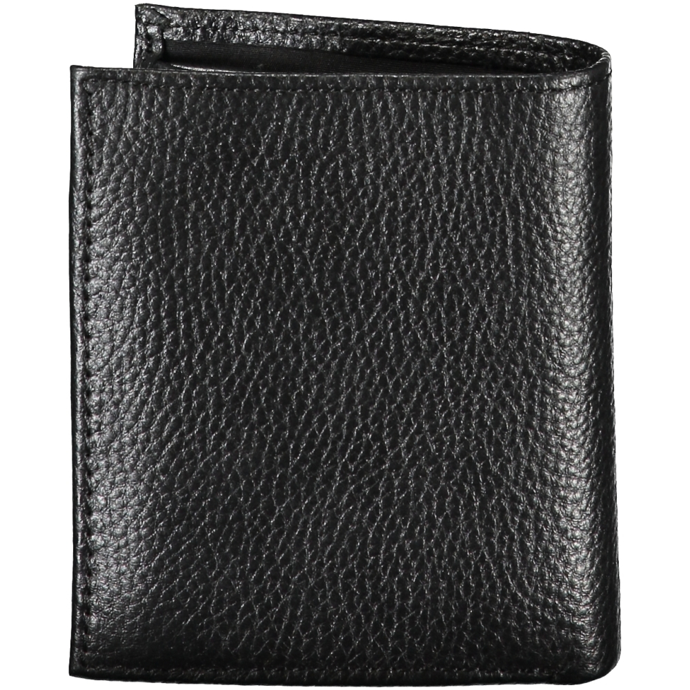 TOMMY HILFIGER MEN'S BLACK LEATHER WALLET